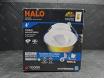 Halo Ra 4 In. Led Recessed Light Trim, 600/900 Lumens 5 Selectable Cct D2W, 120V. Fixed Price $29.99.