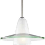 Progress Lighting P5011 Nickel Glass Pendants Single 12"W. Fixed Price $101.90.