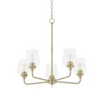 Quorum International 6313-5 Goodwin Light 27"W Chandelier Brass. Fixed Price $324.00.