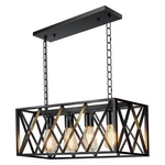Pynsseu Industrial Kitchen Island Pendant Lighting, 4-LIGHT,. Fixed Price $86.70.