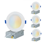 Procuru 4-PACK 4" Led Slim Downlight 2700K-6000K 5CCT Dimmable Recessed Ceiling. Fixed Price $99.26.