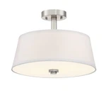 Designers Fountain 88511 Studio 2 Light 15"W Semi-flush Drum Satin Platinum. Fixed Price $134.34.