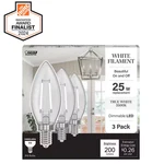 25W Equivalent B10 E12 Candelabra Dim White Filament Clear Glass Chandelier Led. Fixed Price $16.99.