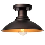 Flalinko Outdoor Semi Flush Mount Porch Light, Oil Rubbed Bronze With Gold Accen. Fixed Price $66.44.