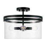 Capital Lighting 248741 Fuller 15"W Semi-flush Drum Black. Fixed Price $298.00.