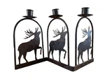 Metal 3 Taper Candle Holder Elk Zig Zag Candelabra Outdoor Cabin Rustic Decor. Fixed Price $10.88.