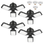 4 Pack Led Garage Lights, 60W Deformable Ceiling 8000 Lm E26 Bas.... Fixed Price $40.82.