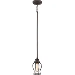 Quoizel Baroness 5" Rod Hung Mini Pendant Fixture Western Bronze BNS1505WT. Fixed Price $39.99.