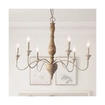 Lnc French Country Chandeliers Wood 6 Lights Rust Arms For Dining, Bedroom, L.... Fixed Price $281.14.