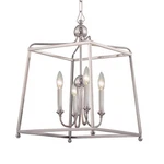 Crystorama 2245-PN Noshade Sylvan 16" 4-LIGHT Chandelier In Polished Nickel. Fixed Price $548.00.