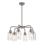 Lucidce 6-LIGHT Modern Farmhouse Brushed Nickel Chandelier, Dining Room Light.... Fixed Price $243.62.