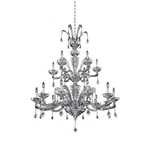 Allegri Cosimo 18 Light Chandelier, Chrome/firenze Clear Crystal - 27753. Fixed Price $14837.00.