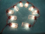 10 Clear Glass Mini Mason Jar 4' Deco String Light Set Bulb Ornament Glow Globes. Fixed Price $21.56.