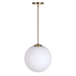 Forte Lighting Selene 18" Pendant, Soft Gold/satin Opal 2765-01-12. Fixed Price $175.77.