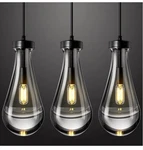 Raindrop Pendant Lights Kitchen Island Set Of 3 Teardrop Black Hanging Light.... Fixed Price $216.36.