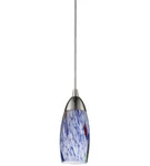 Elk Milan Light Pendant Satin Nickel 110-1BL-LED Blue. Fixed Price $109.99.