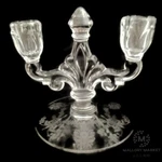 Heisey Elegant Glass Orchid Etching #507; 2-LIGHT Candle Holder. Fixed Price $58.00.