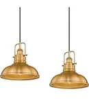 Zeyu 2 Pack Farmhouse Pendant Lights, 11 Gold. Fixed Price $85.00.