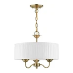 Livex Edinburgh Light Pendant Chandelier, Brass/off-white/white 41773-01. Fixed Price $329.96.