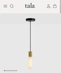 Tala Basalt Brass Pendant Single. Fixed Price $250.00.