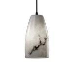 Justice Design Lumenaria 1-LIGHT Matte Black Pendant With Faux Alabaster Shade. Fixed Price $99.50.