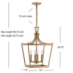 Safavieh Nichi 4LT 13 Inch Pendant, Reduced Price 2172762298 PND4090C. Fixed Price $100.00.