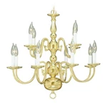 Livex Lighting Williamsburg Chandelier Polished Brass 5012-02. Fixed Price $529.96.