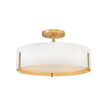 Hinkley Lighting Halle 4LT 20" Semi-flush, Brass/off-white Fabric 47573LCB. Fixed Price $389.00.