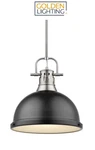 Golden Lighting 3604-M1L Duncan Black One Pendent. Fixed Price $39.99.