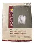 Nib Classy Portfolio Pendant Tiffany Style Glass Shade With Metal Stripes Accent. Fixed Price $34.99.