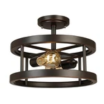 Hampton Bay Moreland 13 In. 2-LIGHT Oil-rubbed Bronze Semi-flush Mount. Fixed Price $55.09.
