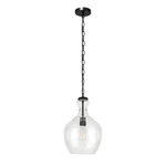 Henn&hart 11" Blackened Bronze Metal/glass Pendant. Fixed Price $135.98.