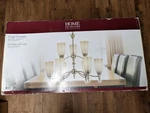 New Home Decorators Keswick 9-LIGHT Chandelier Brass-ob. Fixed Price $165.00.