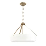 Progress Lighting Lieon 3-LT Convertible Pendant, Champagne/white P500508-177. Fixed Price $264.99.