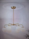 Huoku Ceder 6-LIGHT 26 In. Pure Brass Sputnik Chandelier With Opal Glass. Fixed Price $104.45.