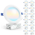Sunco 12 Pack 6 Inch Led Recessed Light, Ceiling Canless Lights, Baf.... Fixed Price $66.44.