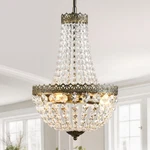 4 Lights French Empire Mini Crystal Chandelier Farmhouse Pendant Lighting,ant.... Fixed Price $127.76.