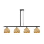 Innovations Woven Rattan 4LT 48" Stem Island, Bkb/nat 516-4I-BAB-RBD-8-NAT. Fixed Price $816.20.