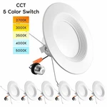 Luxrite 5/6 Inch Led Recessed Downlight Color Options 2700K-5000K Etl 6-PACK. Fixed Price $103.91.