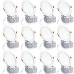 12 Pack Inch Ultra-thin Led Recessed Ceiling Light With Junction BOX,6500K .... Fixed Price $63.46.