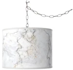 Giclee Glow 13 1/2" Marble Shade Pattern Plug-in Swag Pendant. Fixed Price $149.99.