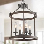 Lnc Farmhouse Chandeliers For Dining Rooms With Faux Wood Finish, W13XH17.1. Fixed Price $82.56.