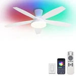 Zmishibo 48 Inch Rgb Ceiling Fans Lights And Remote/app Controlwhite Profile. Fixed Price $89.64.