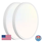 Hykolity 2-PACK 9" Led Round Flat Panel Light, 18W 1800LM, Selectable Cct. Fixed Price $43.18.