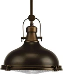 Led Mini Pendant Fresnel Lens Col. 1-LIGHT Oil R. Bronze Int. Progress Lighting. Fixed Price $149.99.
