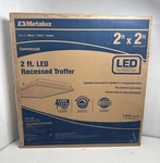 Metalux Flat Panel Troffer Integrated Led Light 2-FT 4000K Dimmable White. Fixed Price $100.00.