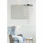Crystal Chandelier Chrome Pendant Living Dining Room Foyer 6 Light Fixture 32". Fixed Price $1134.70.