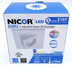 Nicor Lighting DQR2-AA-10-120-2K-WH In. Square Eyeball Led Downlight Whi. Fixed Price $29.00.