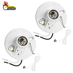 Light Socket With Grounded Outlet, Porcelain Pull Chain Fixture, E26/E27 B. Fixed Price $32.05.