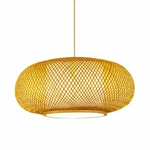 Litfad Rustic Lantern Hand-woven Natural Wooden Ceiling Light 31.5". Fixed Price $120.84.